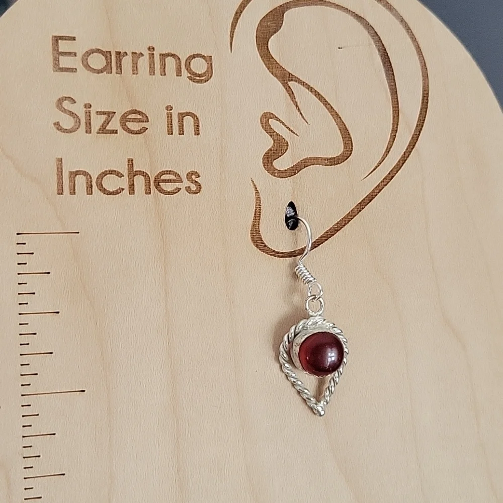 🔥LAST PAIR🔥 Carnelian Vintage Twist Drop Earrings, S925